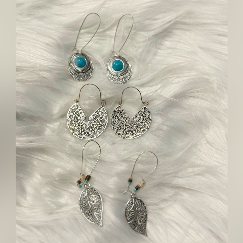 NWT Set of 3 Dangle Boho Earrings